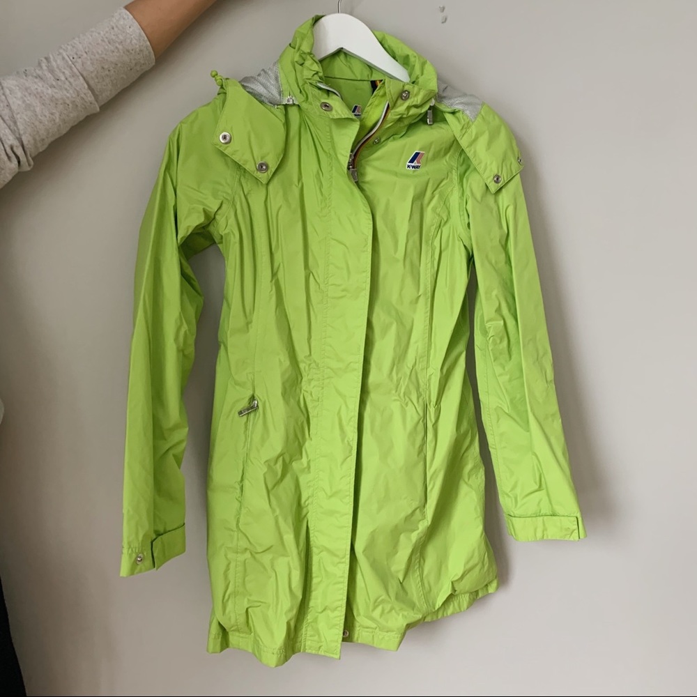 Green K-Way Rain Jacket